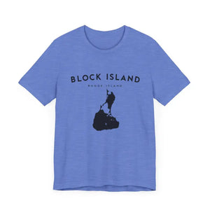 Block Island Design T-Shirt in Gray Light Green and Mint for Coastal Vibes - Ocean State Styles