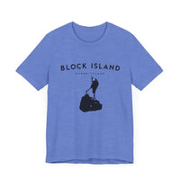 Block Island Design T-Shirt in Gray Light Green and Mint for Coastal Vibes - Ocean State Styles