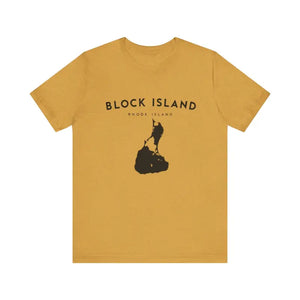 Block Island Design T-Shirt in Gray Light Green and Mint for Coastal Vibes - Ocean State Styles