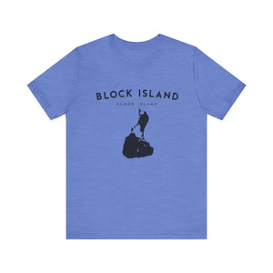 Block Island Design T-Shirt in Gray Light Green and Mint for Coastal Vibes - Ocean State Styles