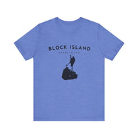 Block Island Design T-Shirt in Gray Light Green and Mint for Coastal Vibes - Ocean State Styles
