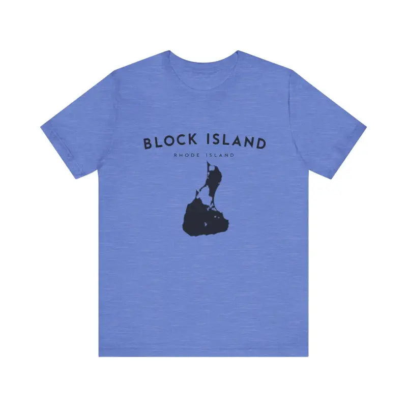 Block Island Design T-Shirt in Gray Light Green and Mint for Coastal Vibes - Ocean State Styles