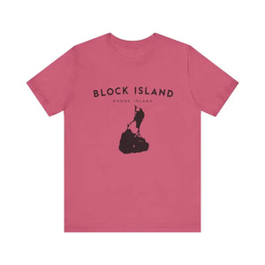 Block Island Design T-Shirt in Gray Light Green and Mint for Coastal Vibes - Ocean State Styles
