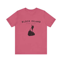 Block Island Design T-Shirt in Gray Light Green and Mint for Coastal Vibes - Ocean State Styles