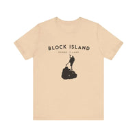 Block Island Design T-Shirt in Gray Light Green and Mint for Coastal Vibes - Ocean State Styles