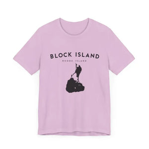 Block Island Design T-Shirt in Gray Light Green and Mint for Coastal Vibes - Ocean State Styles