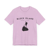 Block Island Design T-Shirt in Gray Light Green and Mint for Coastal Vibes - Ocean State Styles
