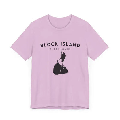 Lavender Block Island Jersey Tee for coastal vibes and island lovers