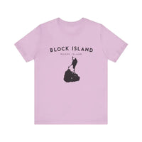 Block Island Design T-Shirt in Gray Light Green and Mint for Coastal Vibes - Ocean State Styles