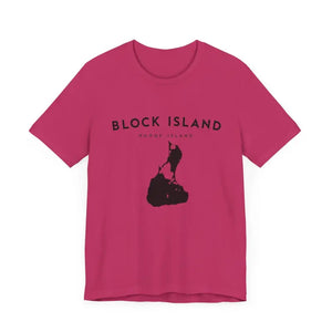 Block Island Design T-Shirt in Gray Light Green and Mint for Coastal Vibes - Ocean State Styles