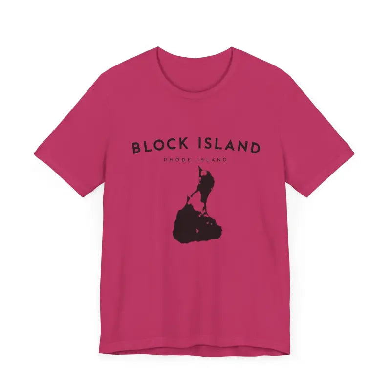 Pink Block Island Jersey Tee designed for coastal lovers and island enthusiasts