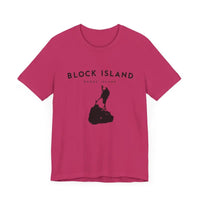Block Island Design T-Shirt in Gray Light Green and Mint for Coastal Vibes - Ocean State Styles