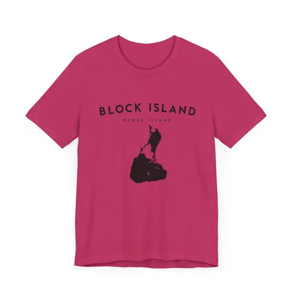Pink Block Island Jersey Tee designed for coastal lovers and island enthusiasts