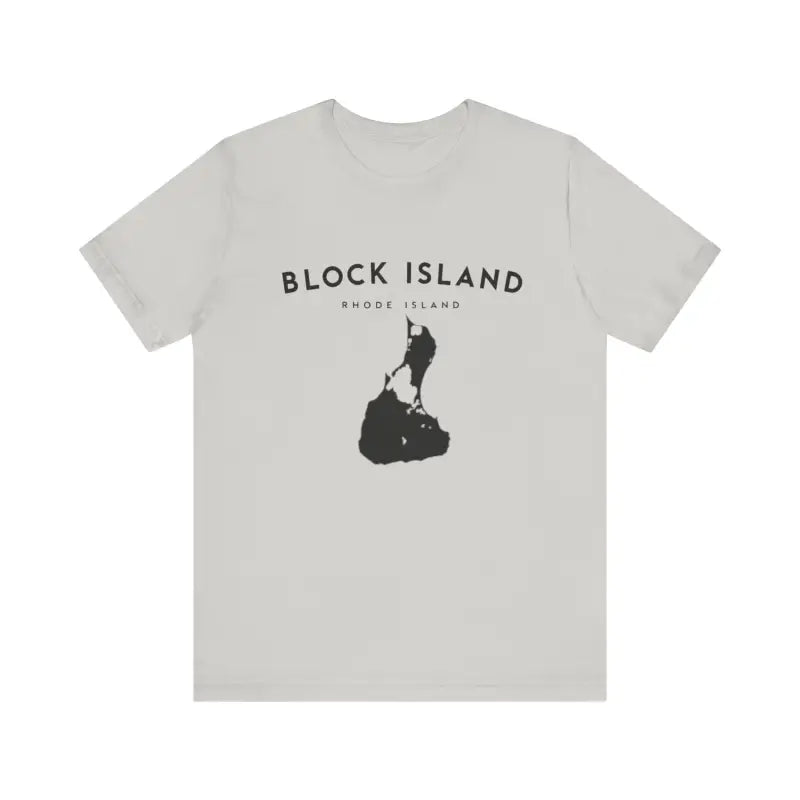 Block Island Design T-Shirt in Gray Light Green and Mint for Coastal Vibes - Ocean State Styles