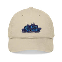 Block Island Embroidered Organic Baseball Cap Eco Style - Ocean State Styles