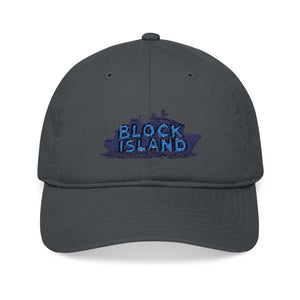 Block Island Embroidered Organic Baseball Cap Eco Style - Ocean State Styles