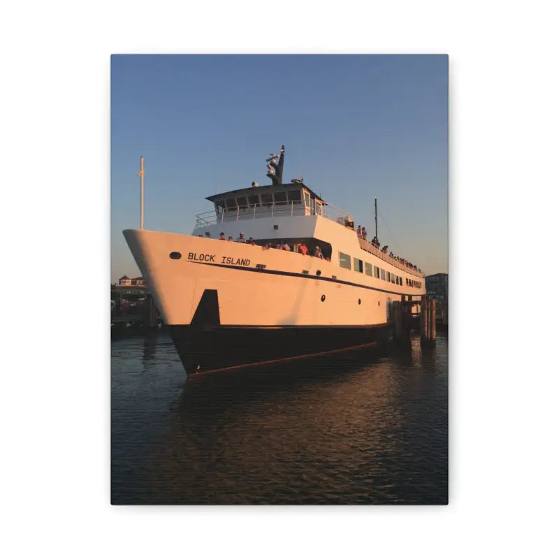 Block Island Ferry docked, offering scenic transport to Block Island attractions