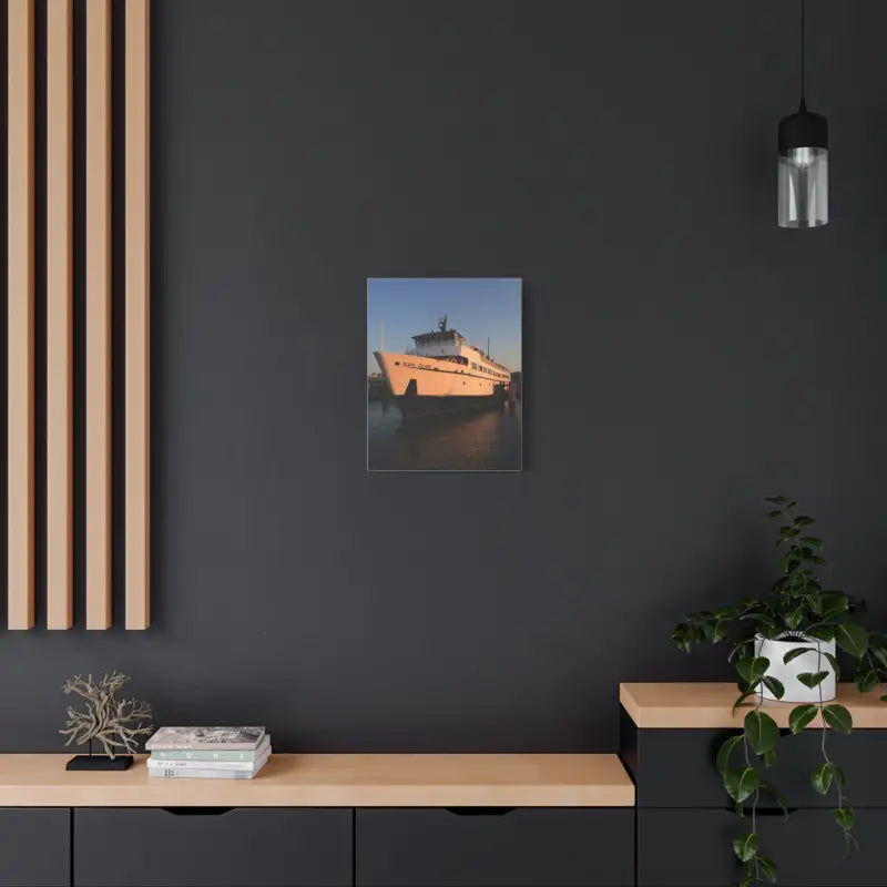 Boat canvas print of the Block Island Ferry showcasing maritime art decor