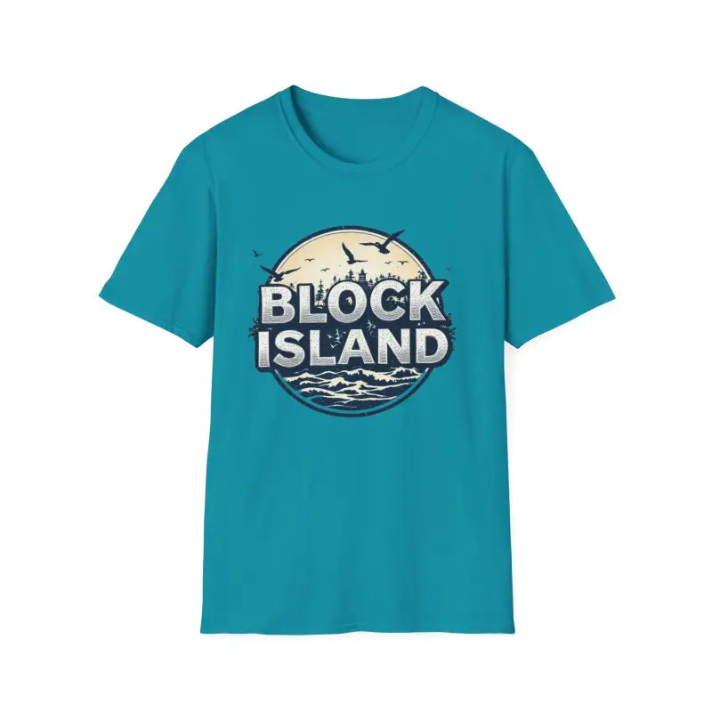 Block Island Graphic Unisex Softstyle T Shirt for All Occasions - Ocean State Styles
