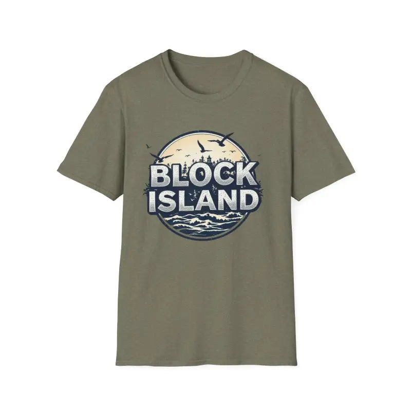 Block Island Graphic Unisex Softstyle T Shirt for All Occasions - Ocean State Styles