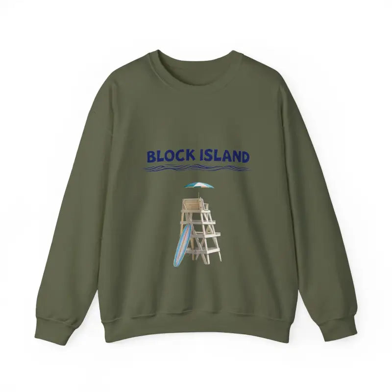 Block Island Lifeguard Crewneck Sweatshirt Collection Comfort Redefined - Ocean State Styles