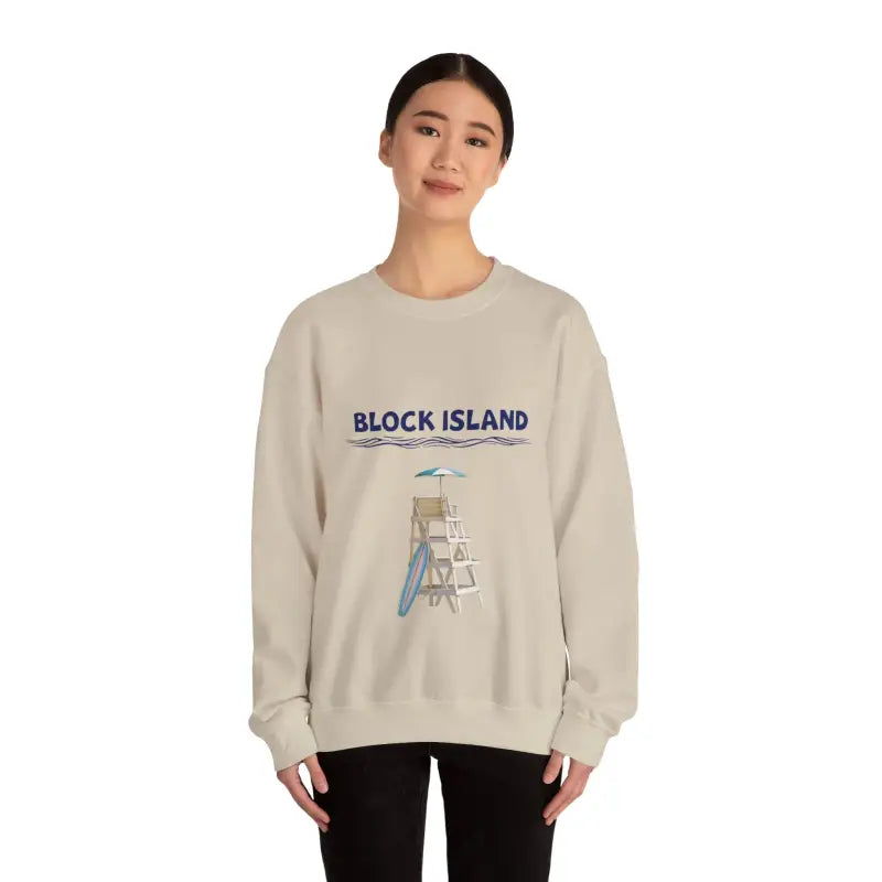 Block Island Lifeguard Crewneck Sweatshirt Collection Comfort Redefined - Ocean State Styles