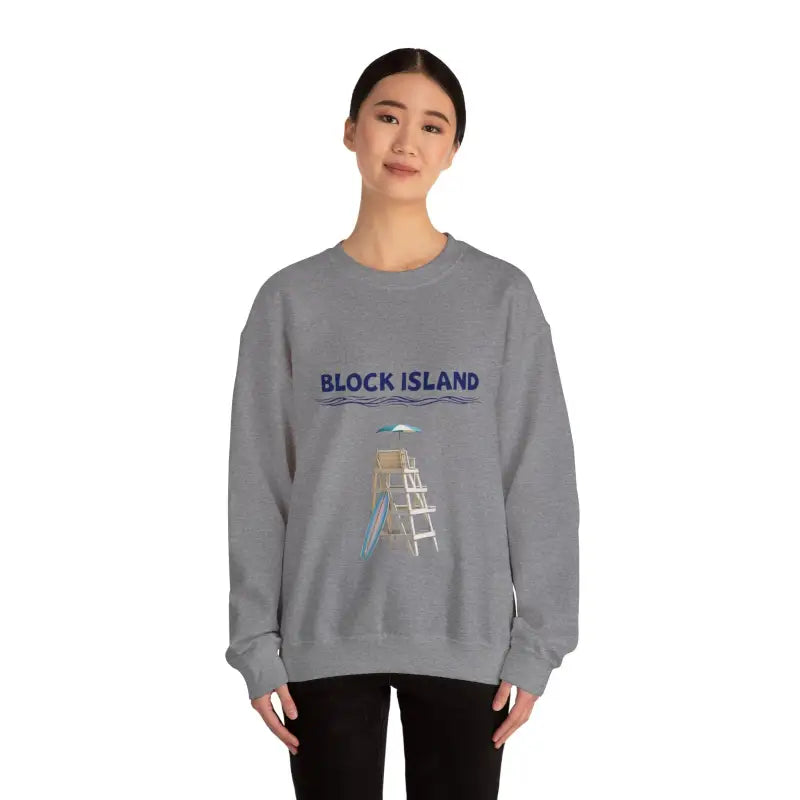 Block Island Lifeguard Crewneck Sweatshirt Collection Comfort Redefined - Ocean State Styles
