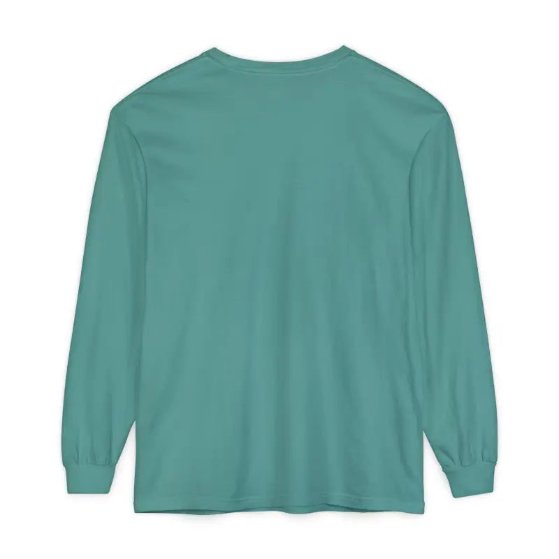 Turquoise long-sleeved Block Island shirt for unisex coastal lovers