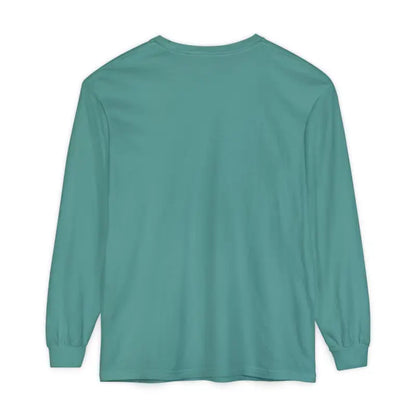 Turquoise long-sleeved Block Island shirt for unisex coastal lovers