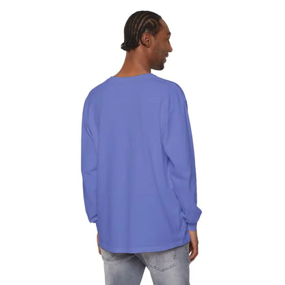 Periwinkle long-sleeved Block Island shirt for unisex coastal lovers