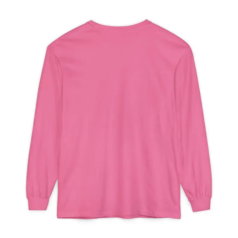 Pink long-sleeved Block Island Long Sleeve Shirt for Coastal Lovers, unisex design