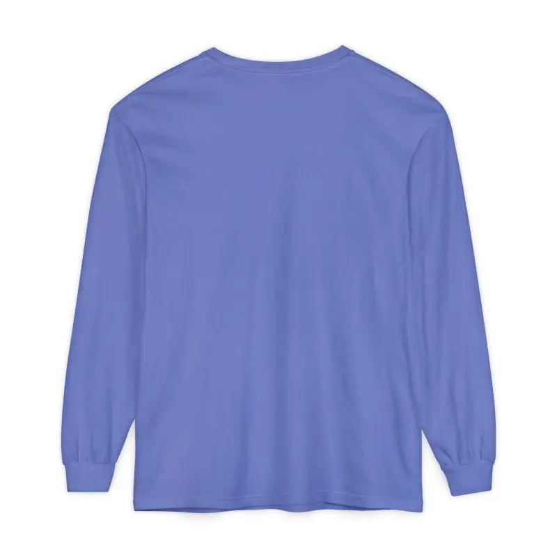 Periwinkle long-sleeved shirt from the Block Island Long Sleeve Shirt Unisex Coastal Lovers Tee
