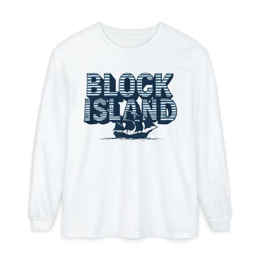 Block Island Long Sleeve Shirt Unisex Coastal Lovers Tee - Ocean State Styles