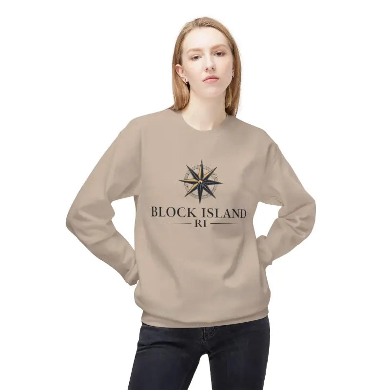 Block Island Nautical Compass Sweatshirt for Coastal Living - Ocean State Styles