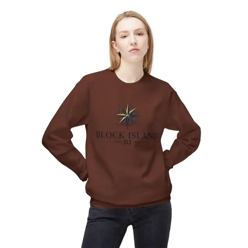 Block Island Nautical Compass Sweatshirt for Coastal Living - Ocean State Styles
