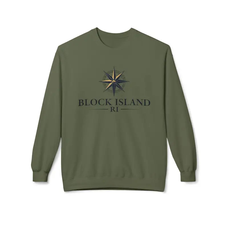 Block Island Nautical Compass Sweatshirt for Coastal Living - Ocean State Styles