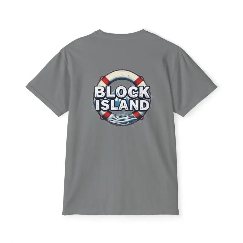 Block Island Pocket T Shirt Casual Summer Vibe Unisex Cotton Tee - Ocean State Styles