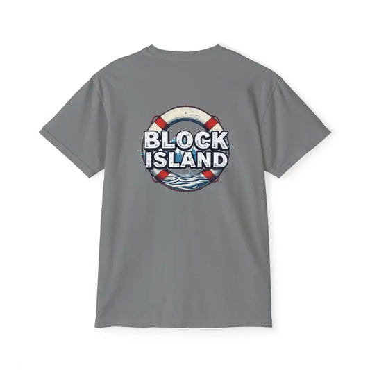 Block Island Pocket T Shirt Casual Summer Vibe Unisex Cotton Tee - Ocean State Styles