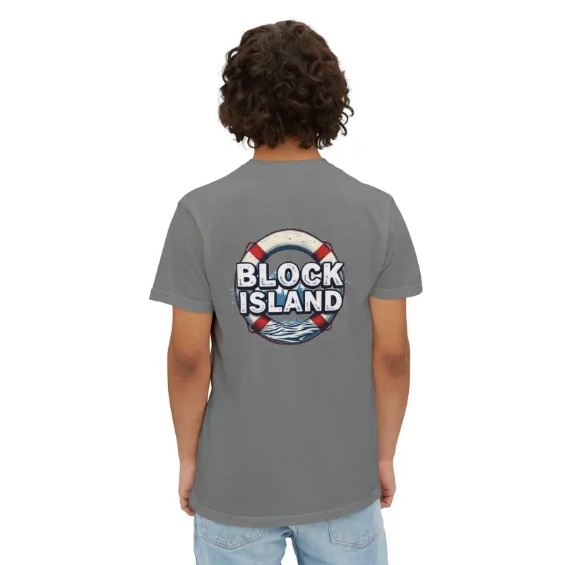 Block Island Pocket T Shirt Casual Summer Vibe Unisex Cotton Tee - Ocean State Styles