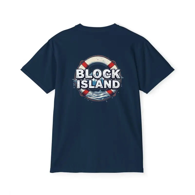 Block Island Pocket T Shirt Casual Summer Vibe Unisex Cotton Tee - Ocean State Styles