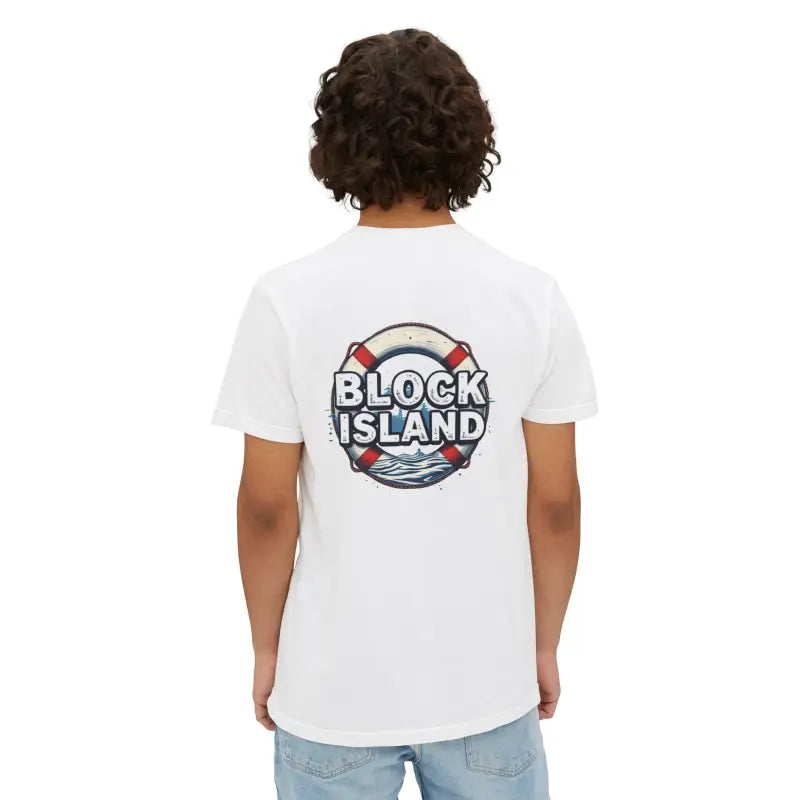Block Island Pocket T Shirt Casual Summer Vibe Unisex Cotton Tee - Ocean State Styles