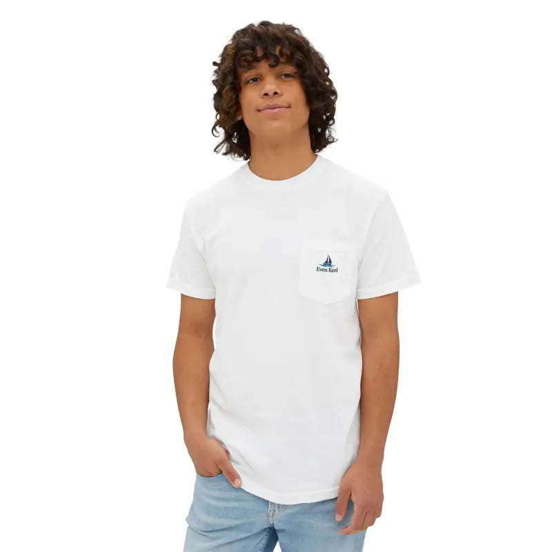 Block Island Pocket T Shirt Casual Summer Vibe Unisex Cotton Tee - Ocean State Styles