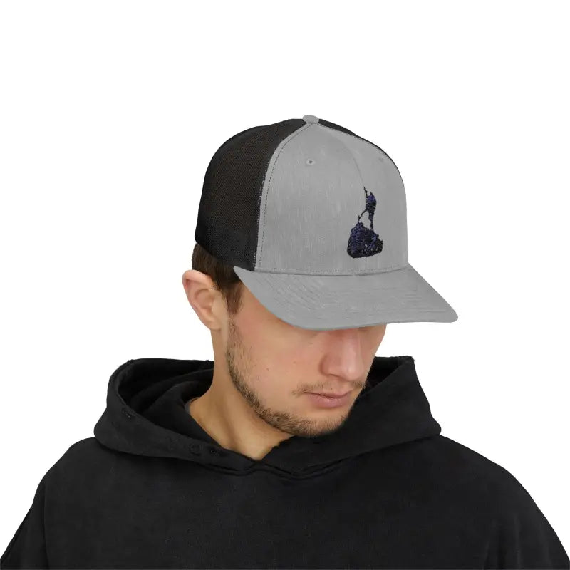 Block Island Porkchop Snapback Trucker Cap for Casual Style - Ocean State Styles