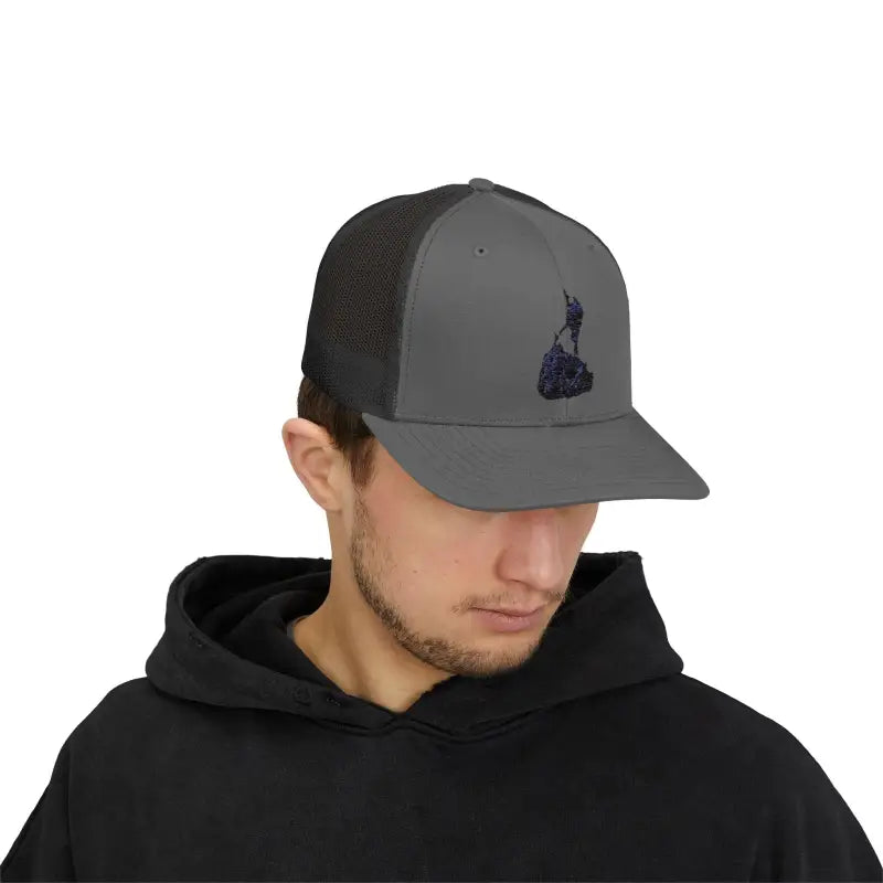Block Island Porkchop Snapback Trucker Cap for Casual Style - Ocean State Styles