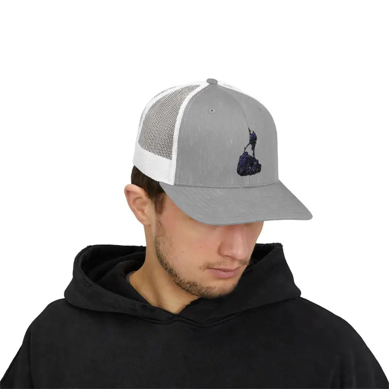 Block Island Porkchop Snapback Trucker Cap for Casual Style - Ocean State Styles