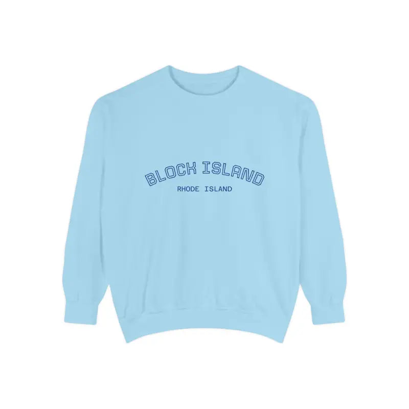 Block Island Rhode Island Unisex Sweatshirts in Lavender Light Blue and Navy Blue - Ocean State Styles