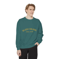 Block Island Rhode Island Unisex Sweatshirts in Lavender Light Blue and Navy Blue - Ocean State Styles