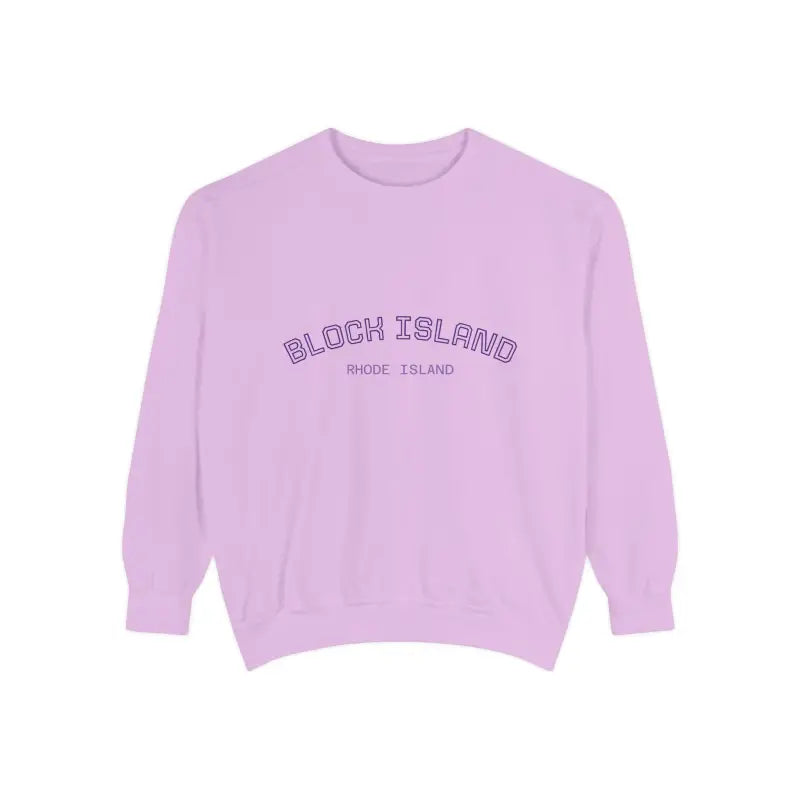 Block Island Rhode Island Unisex Sweatshirts in Lavender Light Blue and Navy Blue - Ocean State Styles