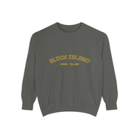 Block Island Rhode Island Unisex Sweatshirts in Lavender Light Blue and Navy Blue - Ocean State Styles