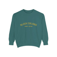 Block Island Rhode Island Unisex Sweatshirts in Lavender Light Blue and Navy Blue - Ocean State Styles